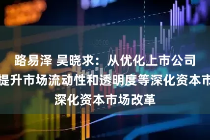 路易泽 吴晓求:从优化上市公司结构、提升市场流动性和透明度等深化资本市场改革
